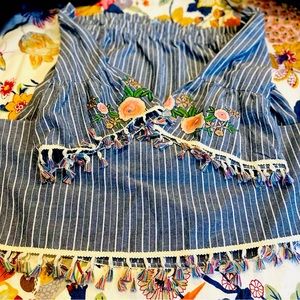 Beautiful NWOT Boutique off the shoulder 3x top/mini dress 34 inches long